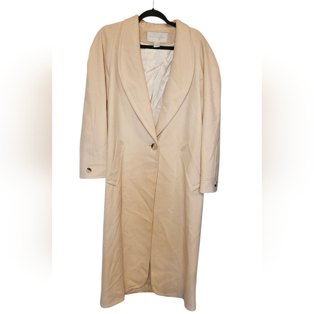 Vintage The limited white wool trench coat size 6